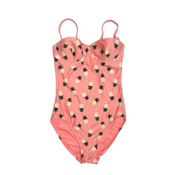 New KATE SPADE Apricot Sorbet Pineapple One Piece Padded Swimsuit | XS - Picture 2 of 7